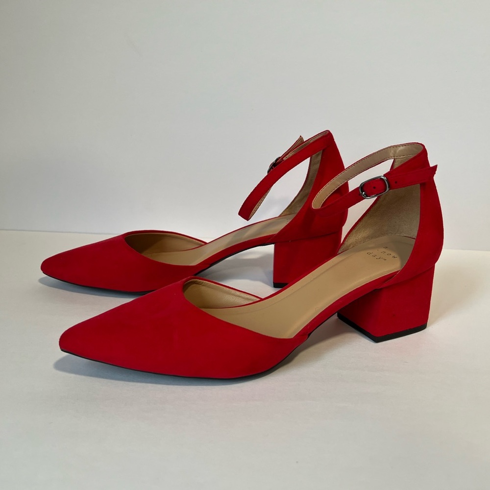A New Day Red block heels (Natalia)